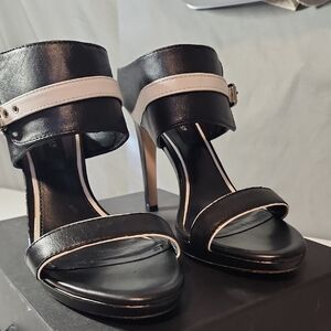 White House Black Market Two-Tone Strappy Heels